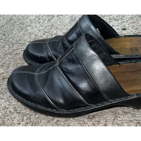 Naot Black Leather Clogs Sandals Wedge Slide On Womens 40 Size 9 - Picture 7 of 8